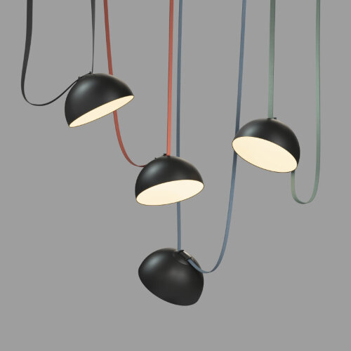 DK5563-BK Cветильник для трека-ремня Belty, серия Flow со светодиодом, D300*H171мм, 48V DC, 28W, RA90, 120°, 3000K, IP20, черный, алюминий. Фото 3