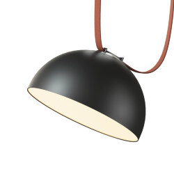 Cветильник для трека-ремня Belty, серия Flow со светодиодом, D300*H171мм, 48V DC, 28W, RA90, 120°, 3000K, IP20, черный, алюминий, Denkirs DK5563-BK