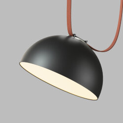 Cветильник для трека-ремня Belty, серия Flow со светодиодом, D300*H171мм, 48V DC, 28W, RA90, 120°, 3000K, IP20, черный, алюминий, Denkirs DK5563-BK