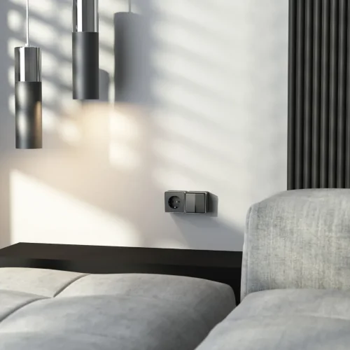 Розетка с заземлением Gallant черный с серебром W5071034 W5071034 - фото 2