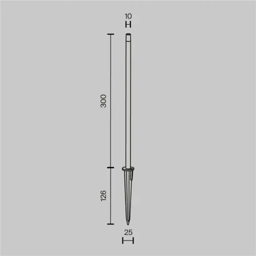 Ландшафтный светильник Копье / Spear 3000K 1Вт 24В IP 65 (Графит) O441FL-L1GF3K - фото 15