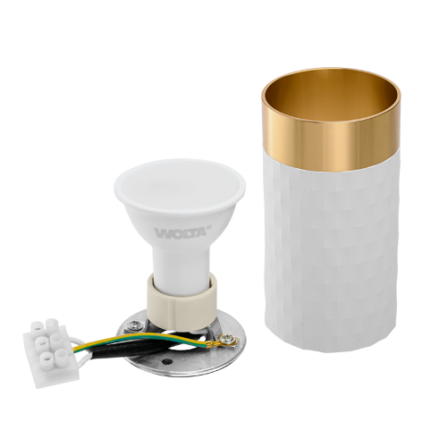 Светильник WOLTA WSL-GU10/10WG под лампу GU10 Белый / Золотой CELLA - фото 7.