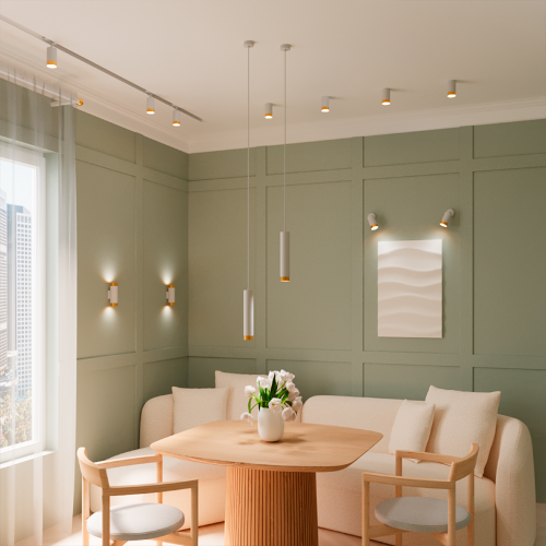 Светильник WOLTA WSL-GU10/10WG под лампу GU10 Белый / Золотой CELLA - фото 2.