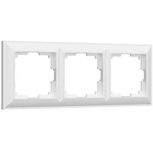 Рамка из пластика на 3 поста Fiore белый W0032201 - фото