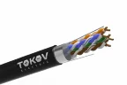 Кабель витая пара F/UTP 4х2х24AWG(0.48мм) кат.5E PE outdoor Fluke tested 305м (м) TOKOV ELECTRIC TKE-C05-F/UTP-42-5E-305-OD - фото