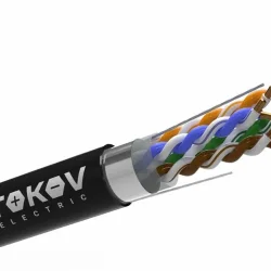 Кабель витая пара F/UTP 4х2х24AWG (0.48мм) кат.5E PE Fluke tested (м) TOKOV ELECTRIC TKE-C05-F/UTP-42-5E-305-OD