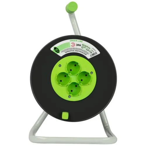 Удлинитель на пластик. катушке 4х15м без заземл. KAT-2x0.75-15m Greenline ПВС 2х0.75 Эра Б0065052 - фото 2