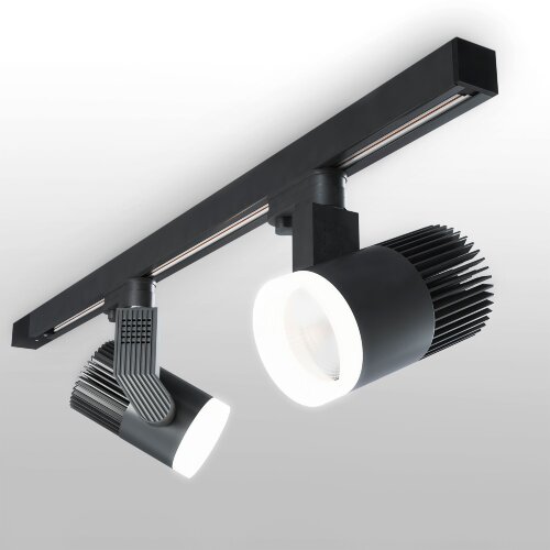 Трековый светодиодный светильник для трехфазного шинопровода Accord Черный 30W 4200K - Фото 2