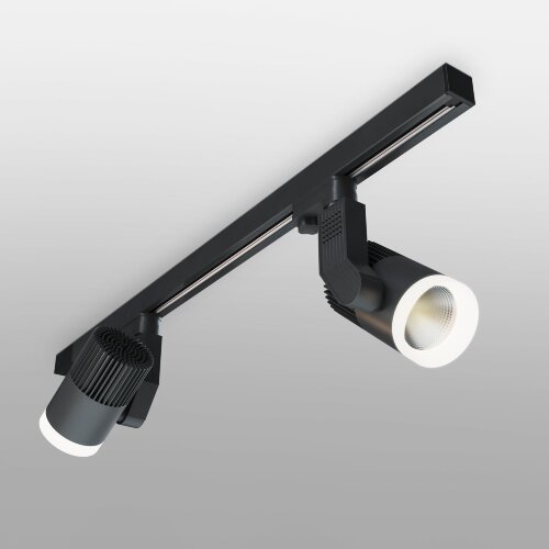 Трековый светодиодный светильник для трехфазного шинопровода Accord Черный 30W 4200K - Фото 5