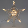 ULD-H1515-010-STB-2AA WARM WHITE STAR-2 Украшение светодиодное для ёлки Звезда-2, 15см, на батарейках не в-к, 10 светодиодов, Теплый белый свет, Прозрачный провод. - фото 4