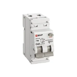 Выключатель автоматический дифференциального тока 2п (1P+N) C 40А 30мА тип A 6кА АВДТ-63N (электромех.) PROxima EKF D63N26MA40C30