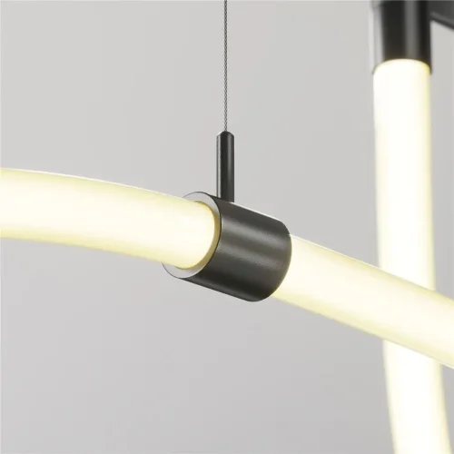 Потолочный коннектор с тросовым подвесом Tau в шинопровод Flarity черный (Черный) - фото 3