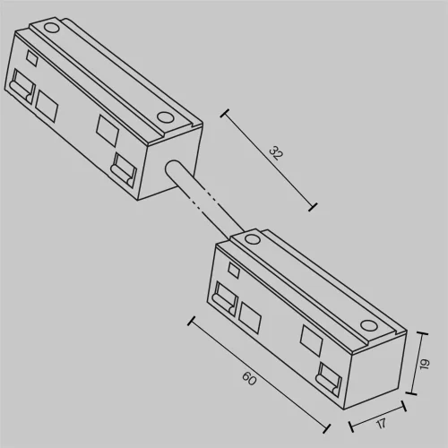 Коннектор питания прямой гибкий 5см Exility черный (Черный) TRA034CPC-42B-5-1 - фото 3