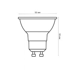 LED-JCDR-7W-WW-GU10-NR Лампа светодиодная, Форма JCDR, матовая, Серия Norma, Теплый белый свет 3000K, Картон