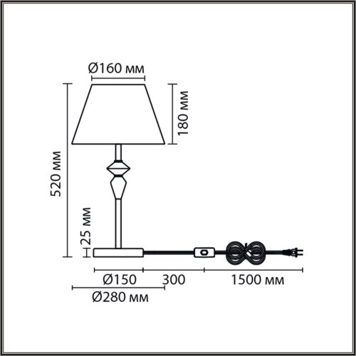 Настольная лампа «LUMION» 8275/1T, серия: VERMONT. Фото 3.