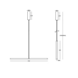 Подвесной светильник Supersymmetry 4000K 18Вт (Черный)