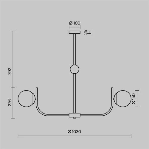 Подвесной светильник Rendez-vous E14х8 (Латунь) - фото