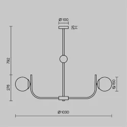 Подвесной светильник Rendez-vous E14х8 (Латунь)