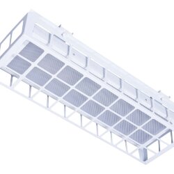 Накладной светодиодный светильник для спортзалов с защитной решеткой 20 Вт IP65 650х250х95 мм 6000К Призма