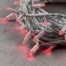 Гирлянда Нить 10м Красная 24В, 75 LED, Провод Белый Каучук, IP65. Фото 2.
