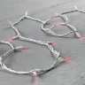 Гирлянда Нить 10м Красная 24В, 75 LED, Провод Белый Каучук, IP65. Фото 3.