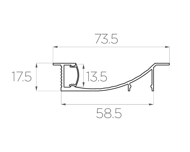 Профиль встраиваемый декоративный LC-PVD-7016-2 Anod - фото 3