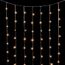 Гирлянда Занавес Облегченный 2 x 3 м Тепло-Белый 220В, 600 LED, Провод Прозрачный ПВХ, IP54. Фото 1.