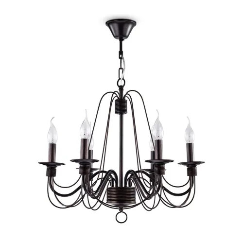 Серия светильников в классическом стиле. Подсвечники и основание для крепления рожков выполнены в виде катушек, обвитых веревкой. Серия имеет два цвета - белый с золотом и коричневый. (Коричневый) - фото 3