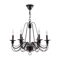 Серия светильников в классическом стиле. Подсвечники и основание для крепления рожков выполнены в виде катушек, обвитых веревкой. Серия имеет два цвета - белый с золотом и коричневый. (Коричневый)