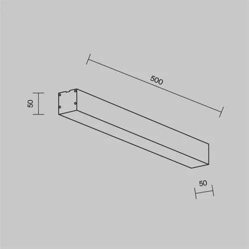 Линейный светильник накладной 4000K 50x50 10 Вт (Черный, 500 мм) LL311026 (Черный) LL311026 - фото 8