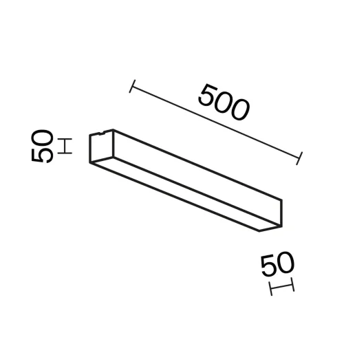 Линейный светильник накладной 4000K 50x50 10 Вт (Черный, 500 мм) LL311026 (Черный) LL311026 - фото 3
