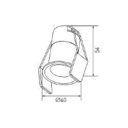 Светильник светодиодный потолочный встраиваемый , серия HIDDEN, Белый, 3Вт, IP20, Теплый белый (3000К), DL-A004-3-WH-WW 006641