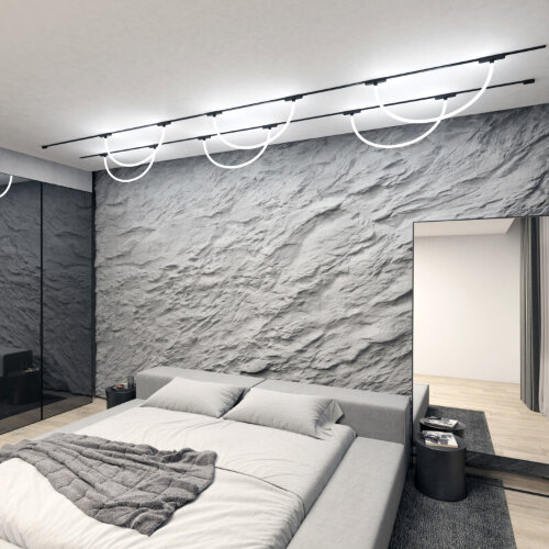 DK5357-BK Светильник для трека Air, серия Ray 4000 со светодиодом, ?22*L1000MM, 48V DC, 12W, RA?90, 360°, 4000K, IP20, черный, алюминий. Фото 4