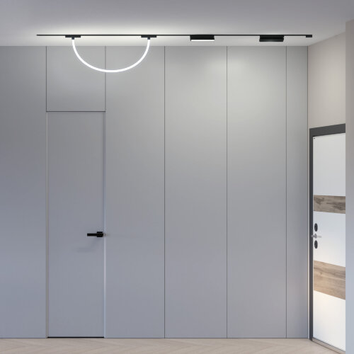 DK5357-BK Светильник для трека Air, серия Ray 4000 со светодиодом, ?22*L1000MM, 48V DC, 12W, RA?90, 360°, 4000K, IP20, черный, алюминий. Фото 6