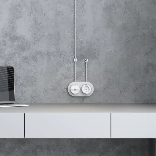 Втулка для вывода кабеля из стены 2 шт. белая ретро W6421101 - фото 3