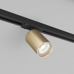 Трековый светильник IP 20, 15 Вт, GU5.3, матовое золото с черным, алюминий, Denkirs DK6201-BG