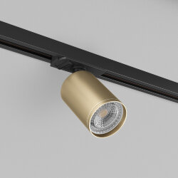 Трековый светильник IP 20, 15 Вт, GU5.3, матовое золото с черным, алюминий, Denkirs DK6201-BG