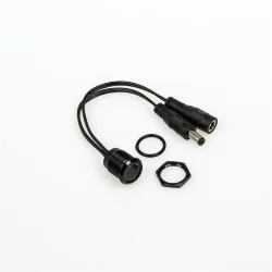 Кнопка-диммер сенсорная DIM-1-B P746 (DC12V 72W, 24V 144W, D17.8mm, IP44, черная с синей подсветкой)