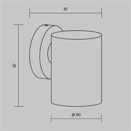 Настенный светильник (бра) Clyde GU10х1 10 Вт IP 54 (Черный) - фото 5