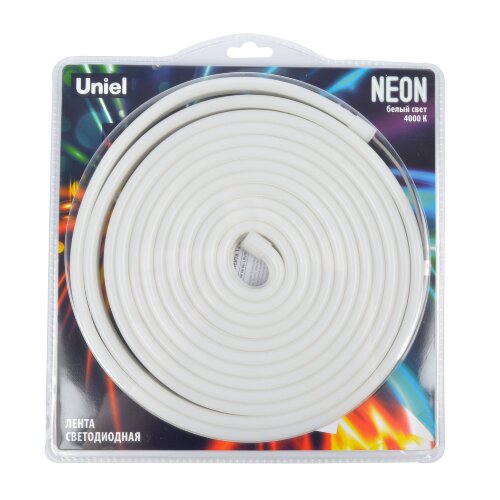 ULS-N03-2835-100LED-m-8mm-IP67-DC12V-11W-m-5M-4000K Светодиодная гибкая герметичная лента, NEON, Катушка 5м, в блистере, Белый свет 4000К - фото 3