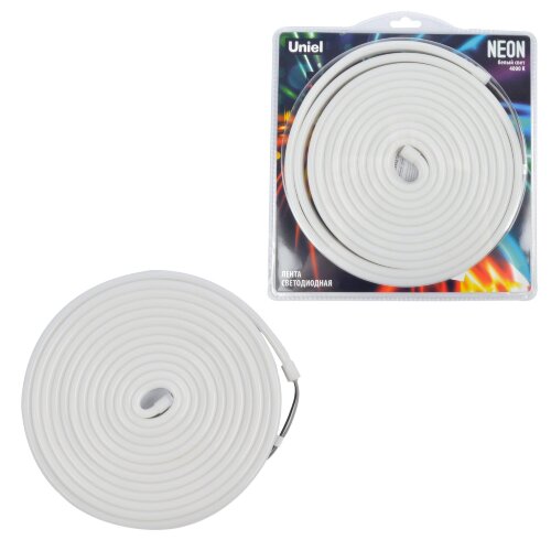ULS-N03-2835-100LED-m-8mm-IP67-DC12V-11W-m-5M-4000K Светодиодная гибкая герметичная лента, NEON, Катушка 5м, в блистере, Белый свет 4000К - фото 5
