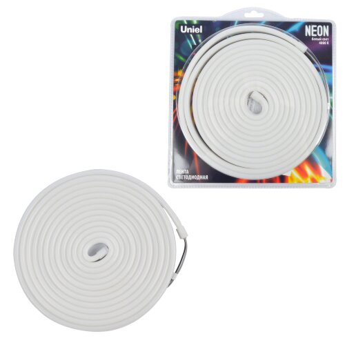 ULS-N03-2835-100LED/m-8mm-IP67-DC12V-11W/m-5M-4000K Светодиодная гибкая герметичная лента. NEON. Катушка 5м. в блистере. Белый свет (4000К) ТМ Uniel - фото
