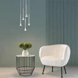 Светильник подвесной светодиодный Hall 5W 3000K белый 50314 LED (068819)