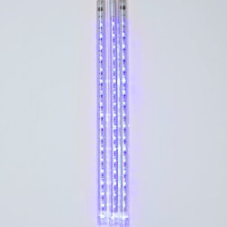 ULD-E2405-240-DTK BLUE IP44 METEOR Занавес светодиодный фигурный Падающие звезды, соединяемый, 2х0.5м, 8 подвесов, Синий свет, Провод прозрачный.