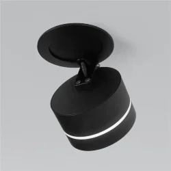 Встраиваемый поворотный светодиодный светильник 8W 4200K чёрный 25035/LED (062932)