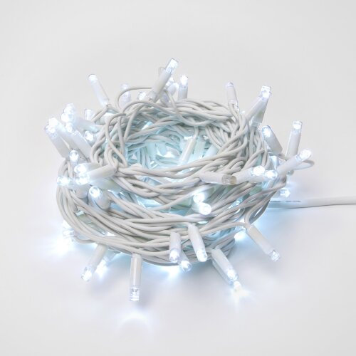 ULD-S1000-120-TWK WHITE IP67 Гирлянда светодиодная с эффектом мерцания, 10м, Соединяемая, 120 светодиодов, Белый свет, Провод белый. - фото 2