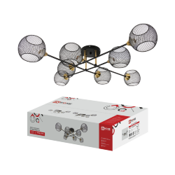 Люстра под лампу LOFT NET-CN-8E27-BLТ 8xЕ27 черный, латунь IN HOME