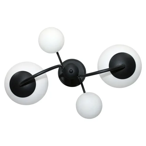 Светильник 'Тефия' 241 (Плафон 8728; 8730) НСБ 01-4х40-101 (ИМ) подвесной черн. Элетех 1005405125 - фото 2