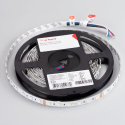 Светодиодная лента RT-B60-12mm 24V RGBW-Warm-4-in-1 (19.2 W/m, IP20, 5060, 5m) (Arlight, Открытый)