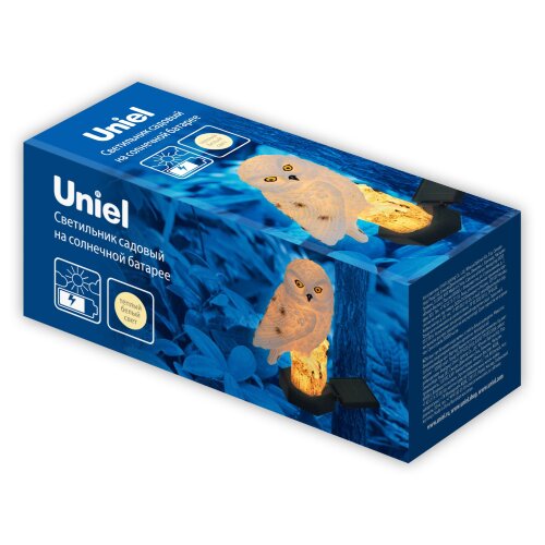 USL-S-823-PM290 POLAR OWL Садовый светильник на солнечной батарее Полярная сова, 1 светодиод, Теплый белый свет, 1xАA Ni-Mh аккумулятор в-к, IP44, TM Uniel - фото 11